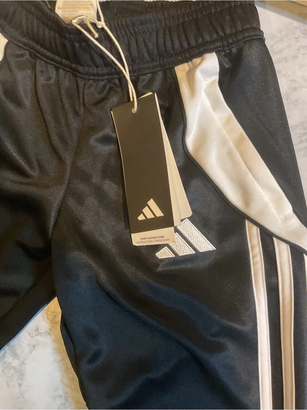 adidas Black Joggers‎ with White Stripe Accent